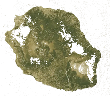 Indice de végétation de La Réunion en octobre 2025