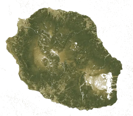 Indice de végétation de La Réunion en avril 2026